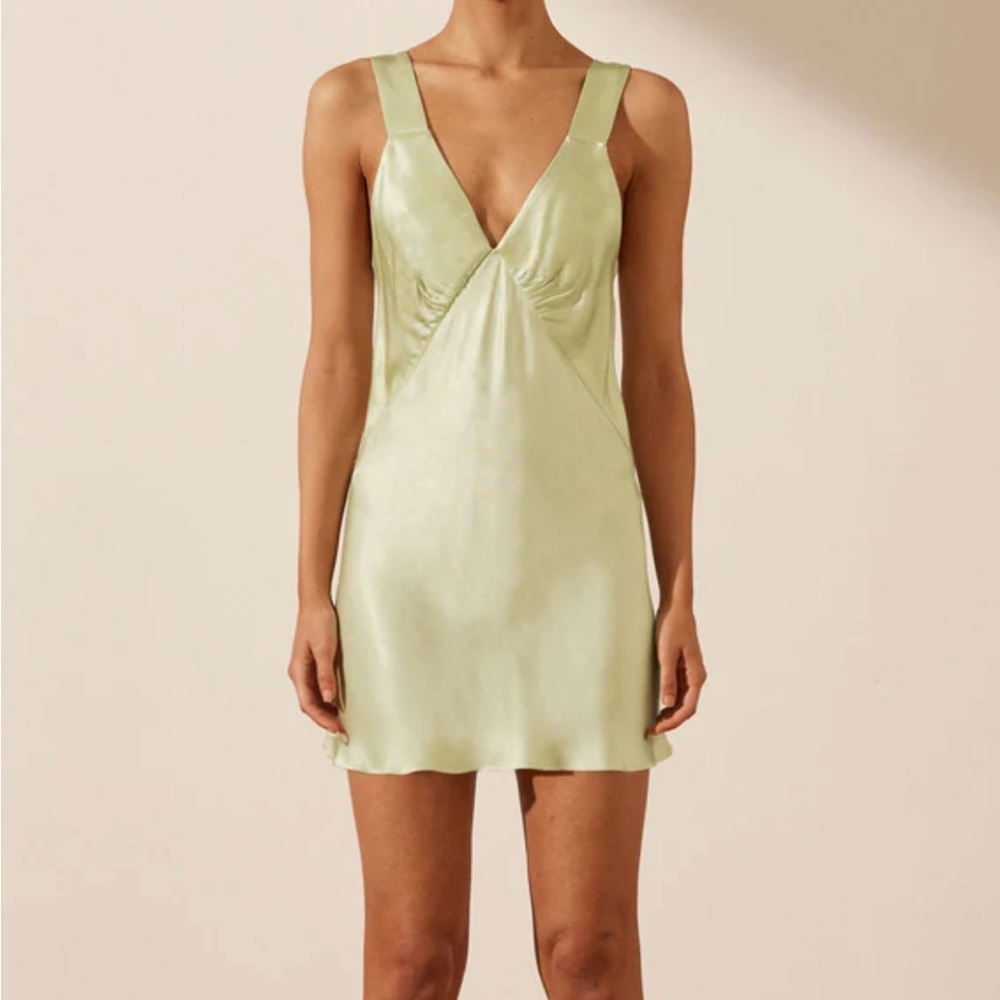 LA LUNE PLUNGED SLIP DRESS Shona Joy